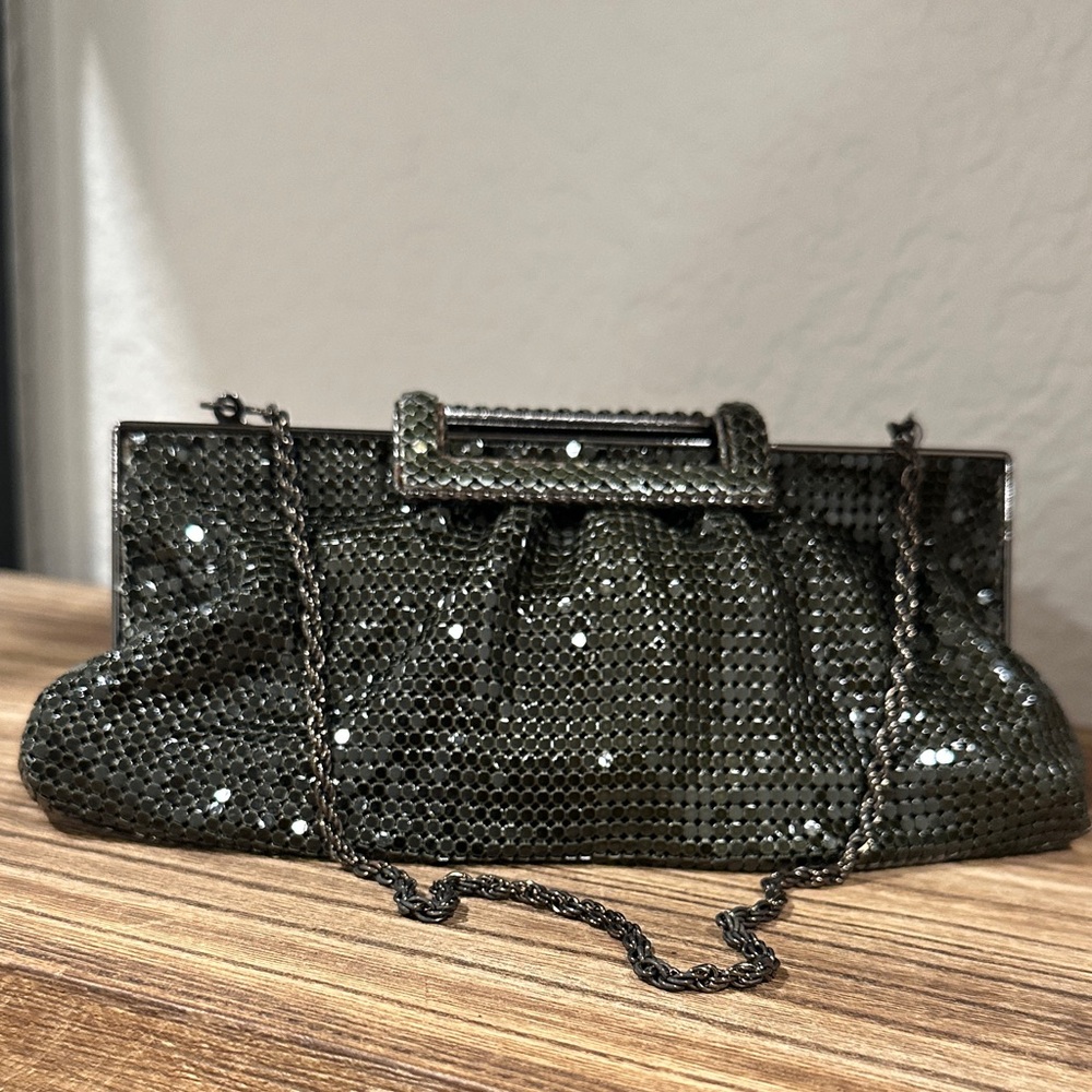 Vintage Limited Sequin WveningHandbag with Chain Handle Clasp Purse